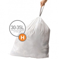 H típusú zsákok Simplehuman hulladékgyűjtő kosarakhoz - 20 db