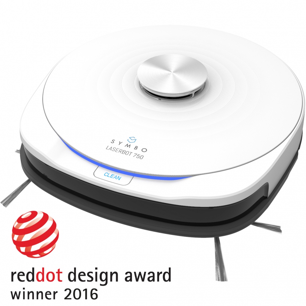 Symbo LASERBOT 750 white WiFi + felmosó (RedDot Award győztese)